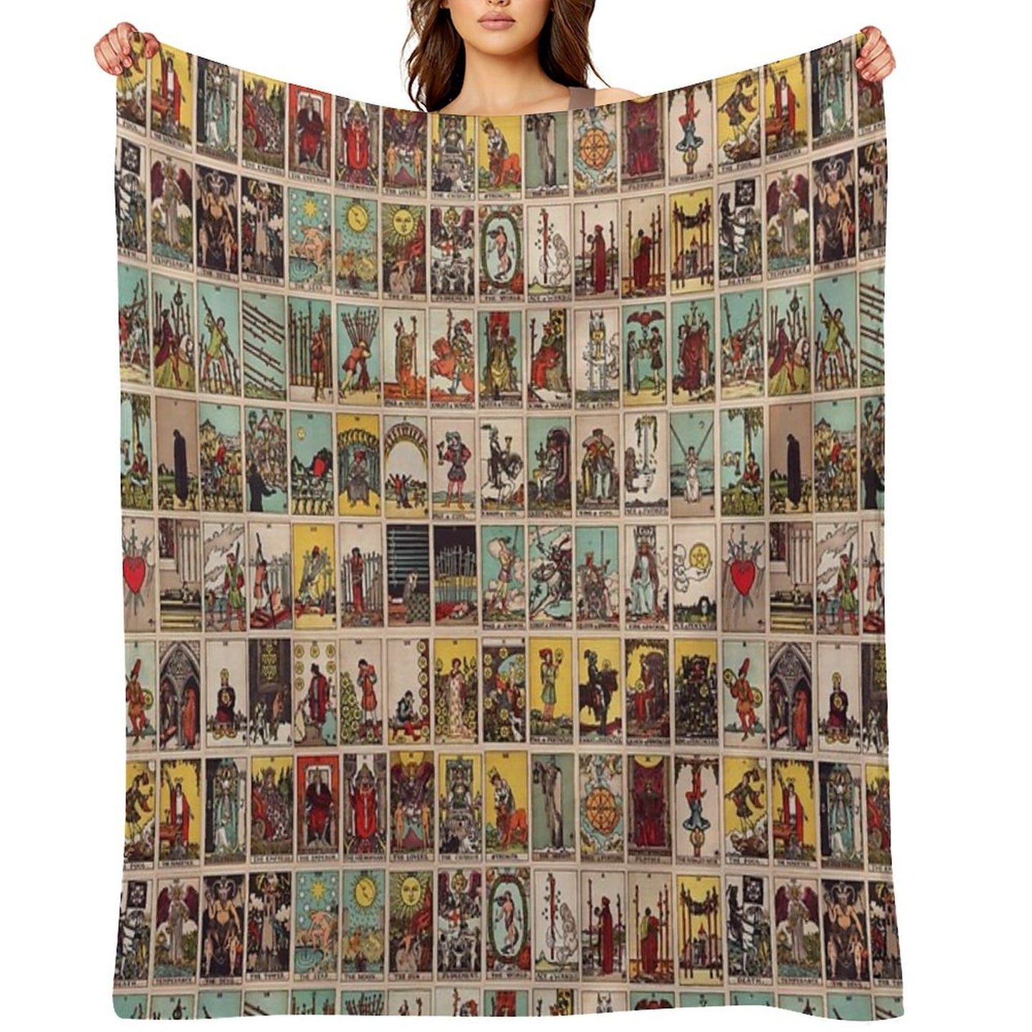 The Full Tarot Deck. Major And Minor Arcana Throw Blanket