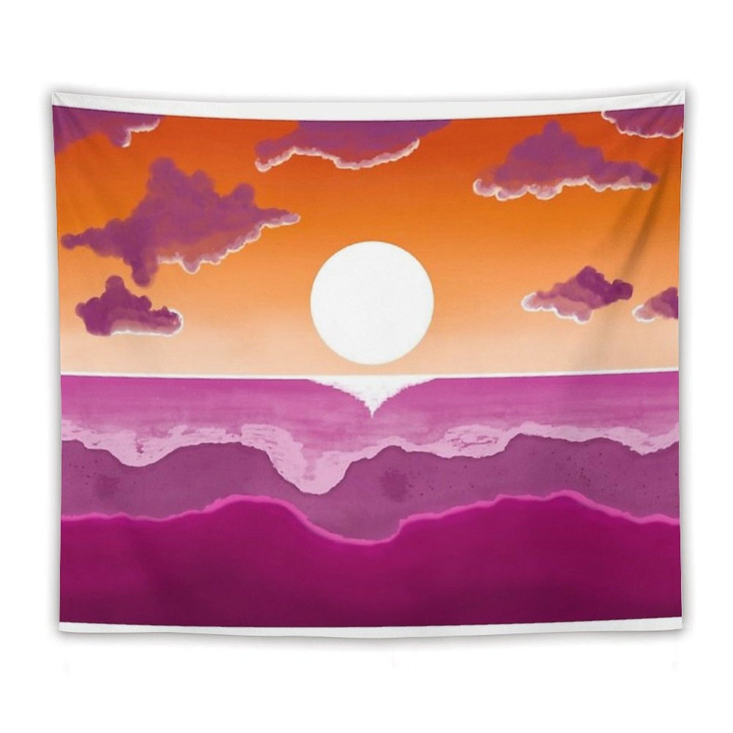 Subtle Stealth Lesbian Sunset Flag - Subtle Lgbt Flag Design Tapestry