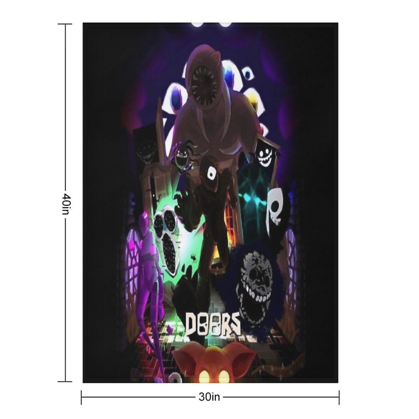 Roblox Doors Team Throw Blanket