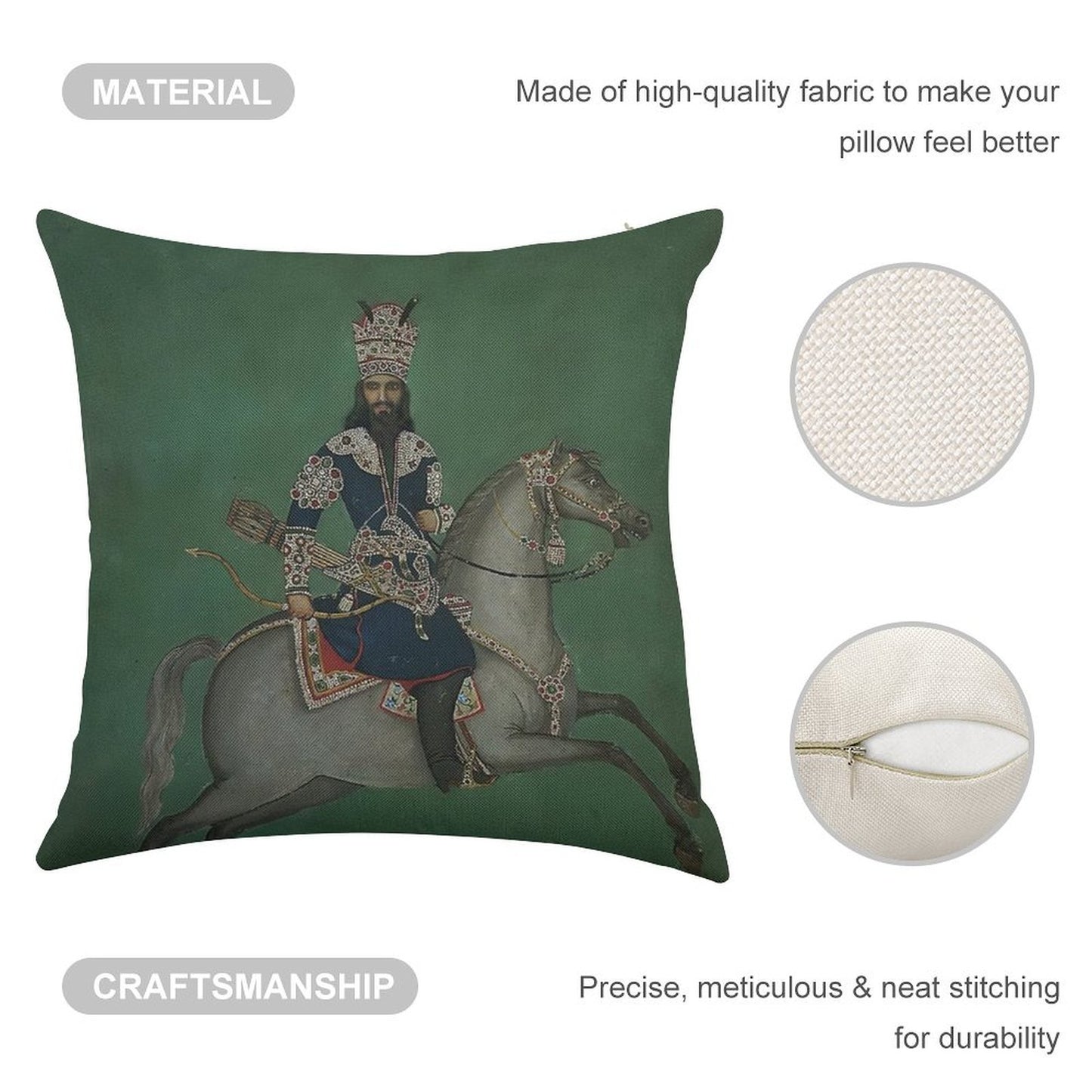 Nandor And Jahan Linen Throw Pillow Cover