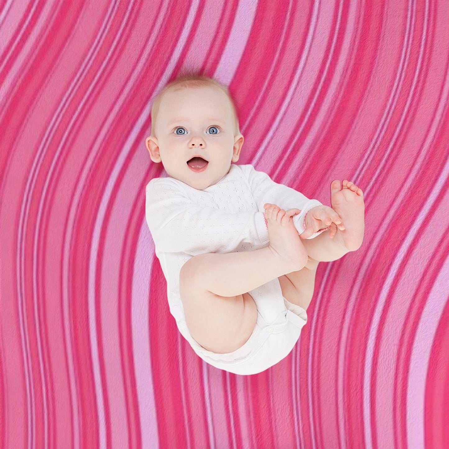 Vibrant Pink Flow Throw Blanket