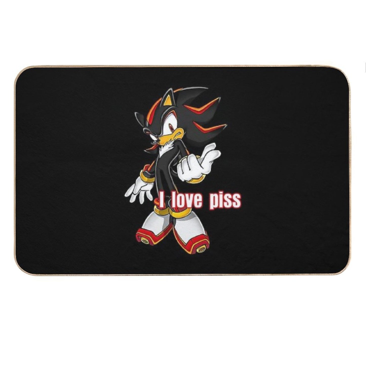 Shadow The Hedgehog I Love Piss Bath Mat
