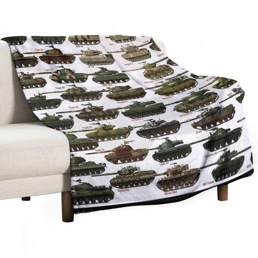 Cold War Main Battle Tanks Throw Blanket