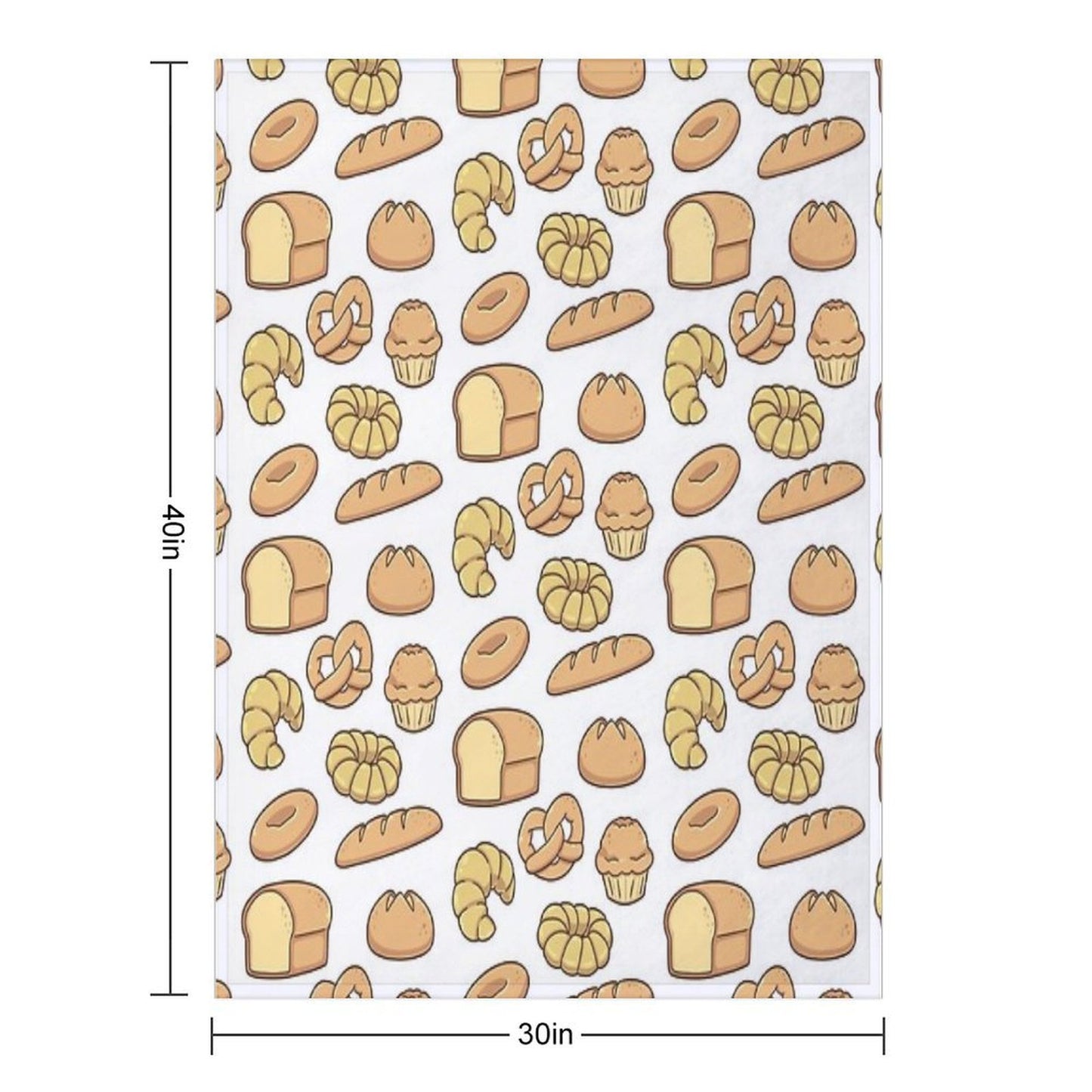 All Types of Bread Pattern Throw Blanket