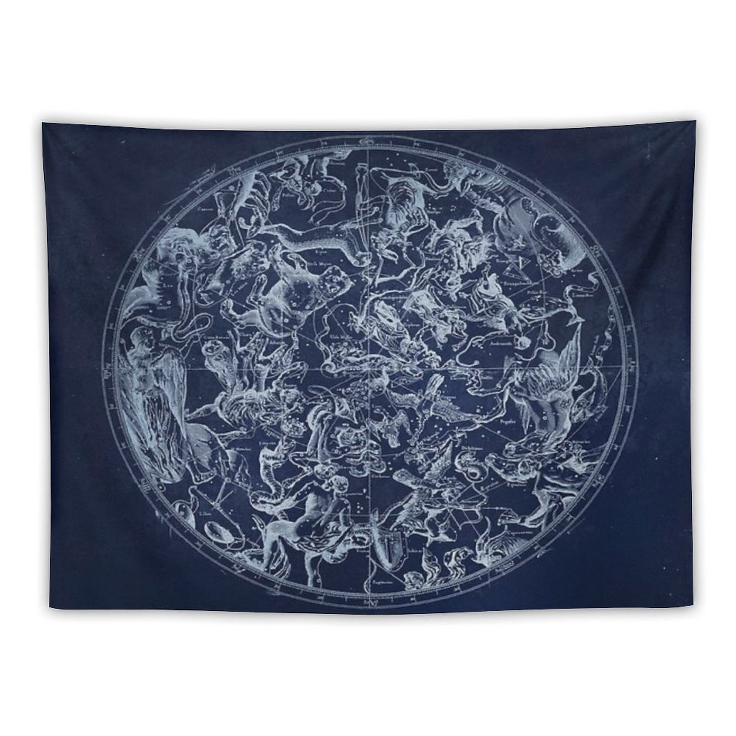 Vintage Constellations & Astrological Signs White Tapestry