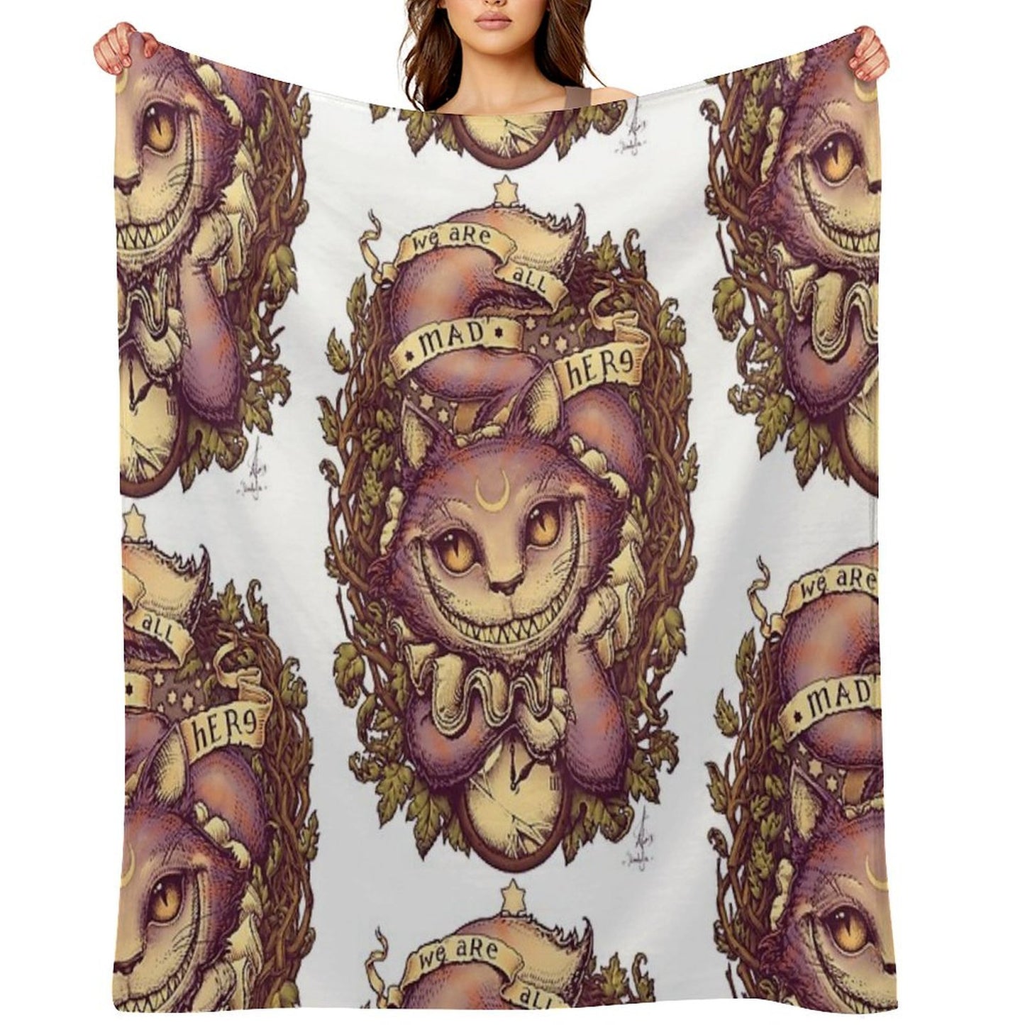CHESHIRE CAT Throw Blanket