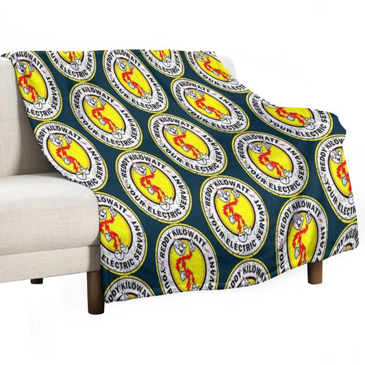 Electric Reddy Kilowatt Throw Blanket