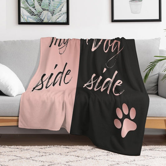 My Side Dog Side Throw Blanket