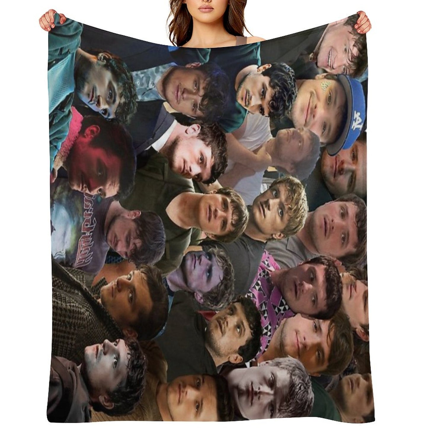 JoshHutcherson Photo Collage Throw Blanket