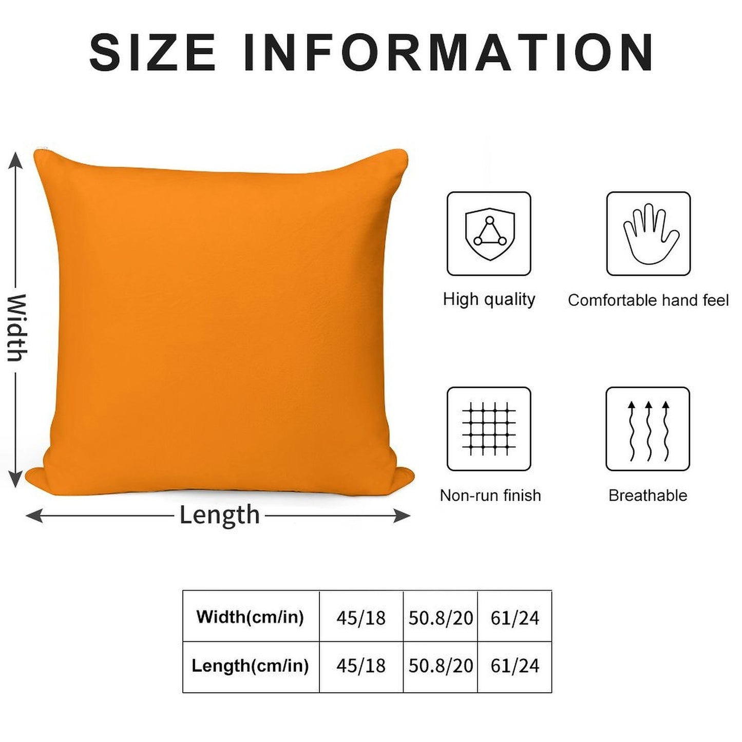 PLAIN BRIGHT NEON FLUORESCENT ORANGE - OVER 60 ORANGES IN THE OZCUSHIONS RANGE Soft Style Accent Throw Pillow