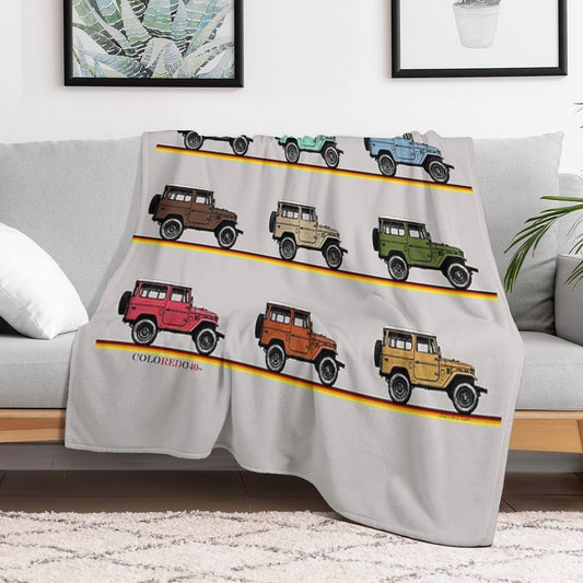 Toyota FJ40 Land Cruiser 9 Stack Throw Blanket