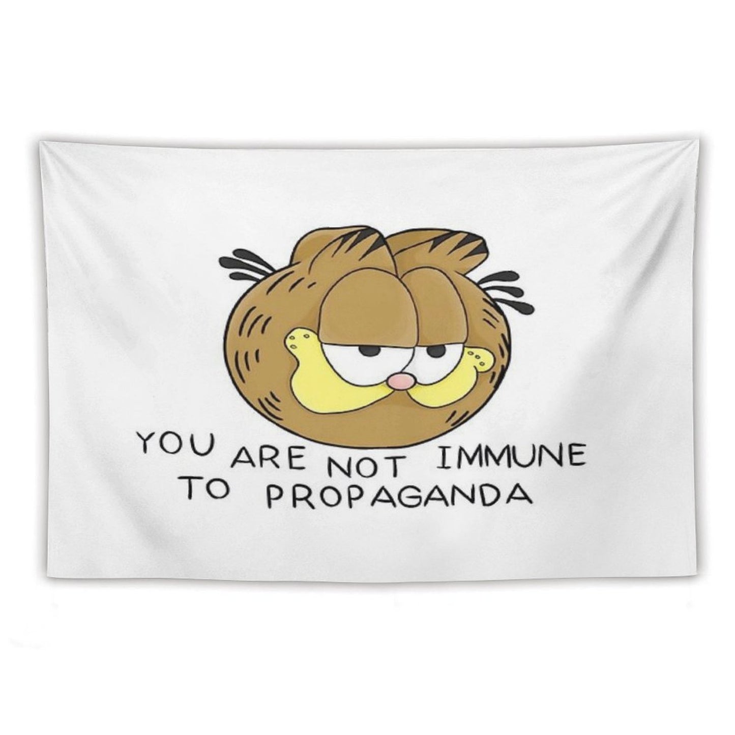 Garfield You Are Not Immune to Propaganda HD Tapestry