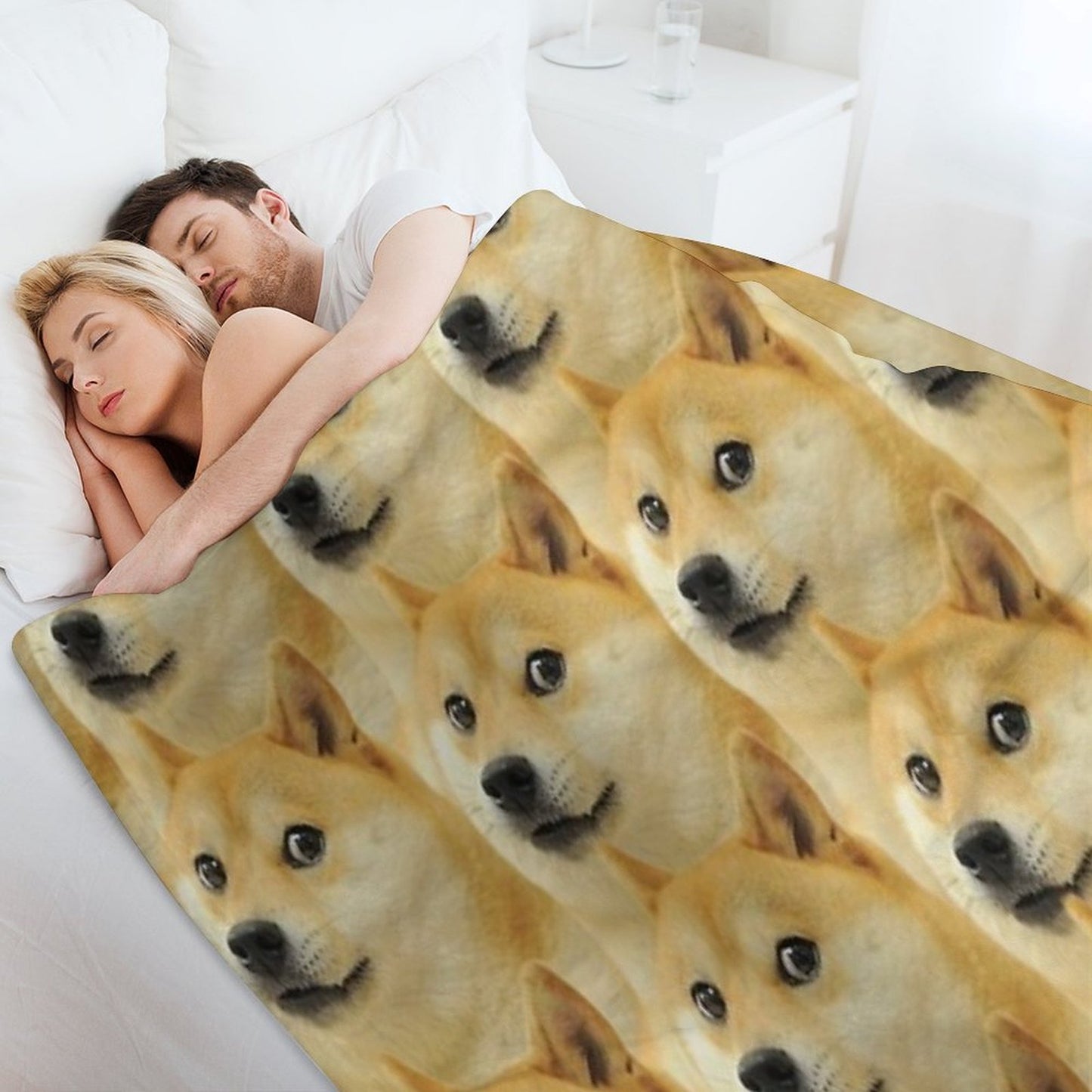 Doge Collage Throw Blanket