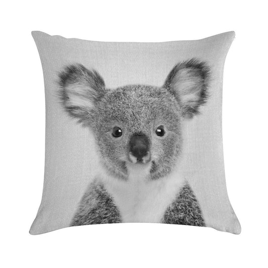 Baby Koala - Black & White Soft Gift Ready Throw Pillow