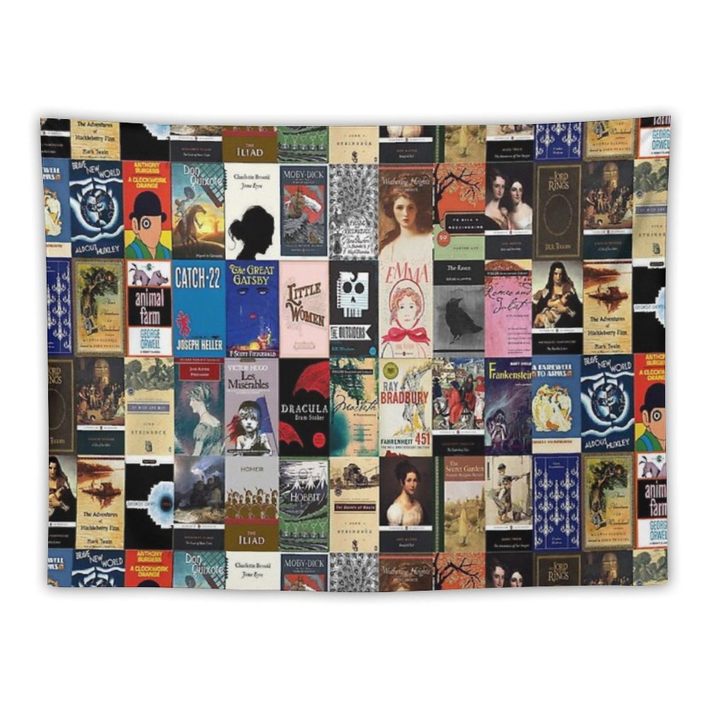 Classic Literature Book Covers Tapestry