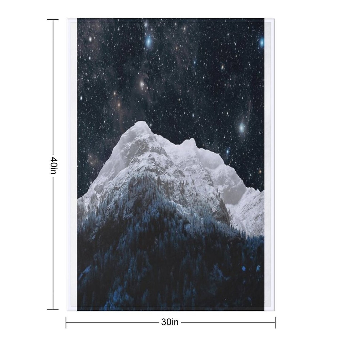 Mountains Attracts Galaxy Throw Blanket
