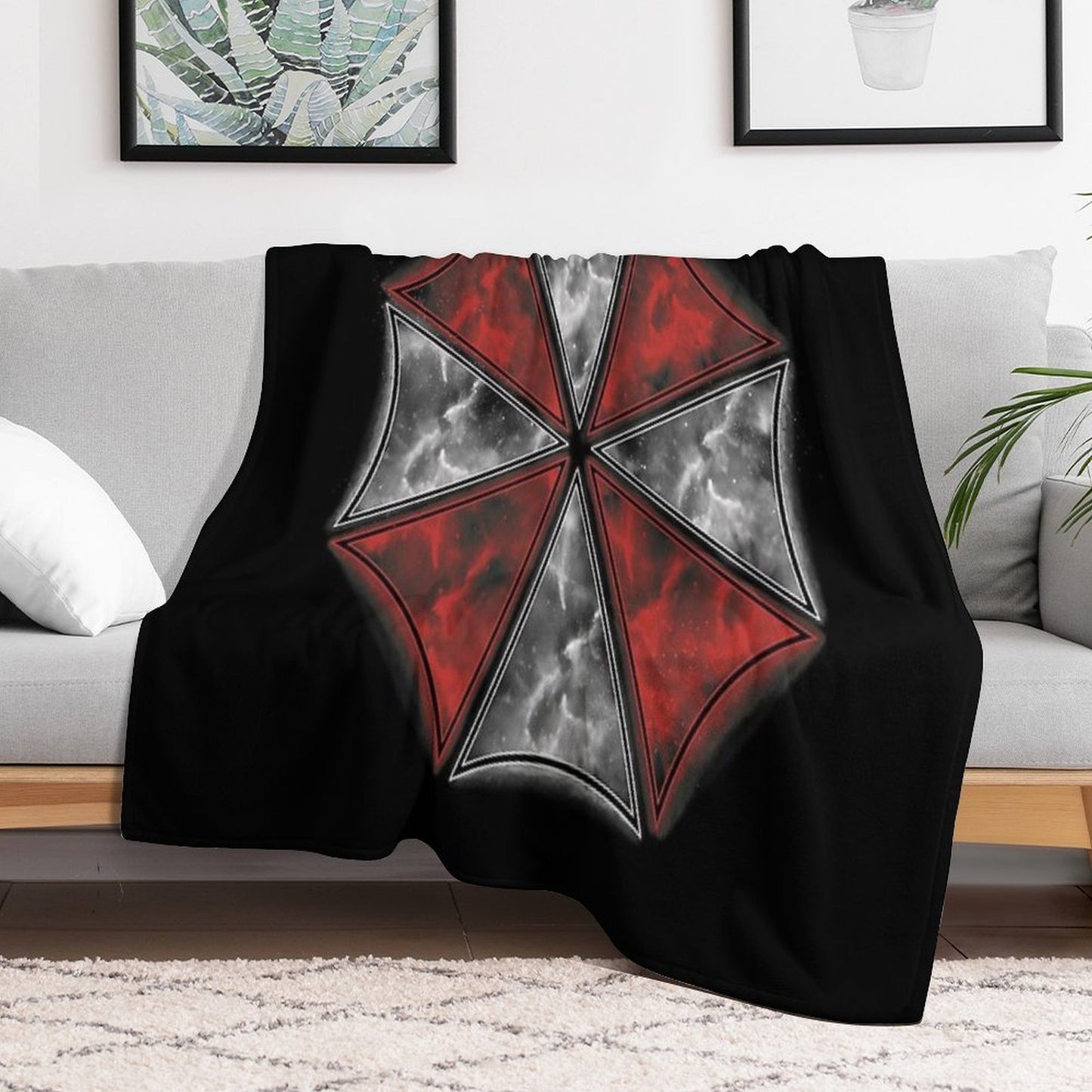 Smoke Umbrella Throw Blanket