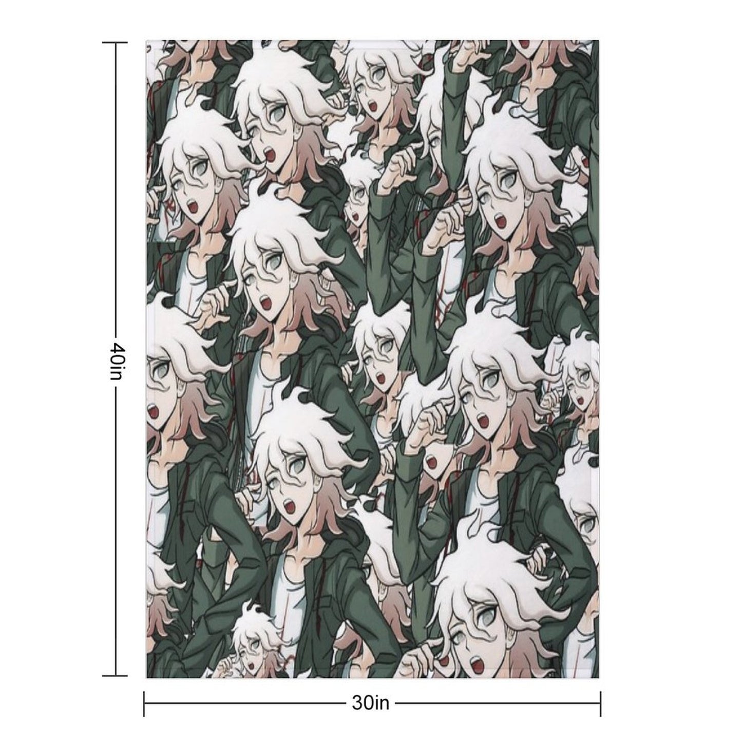 Nagito Komaeda Voice Hope Throw Blanket