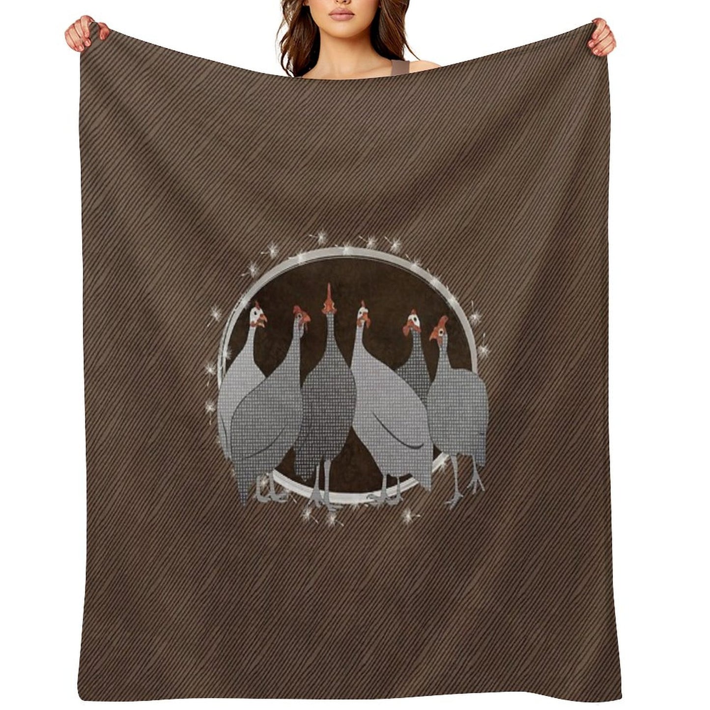 Helmeted Guineafowl Throw Blanket