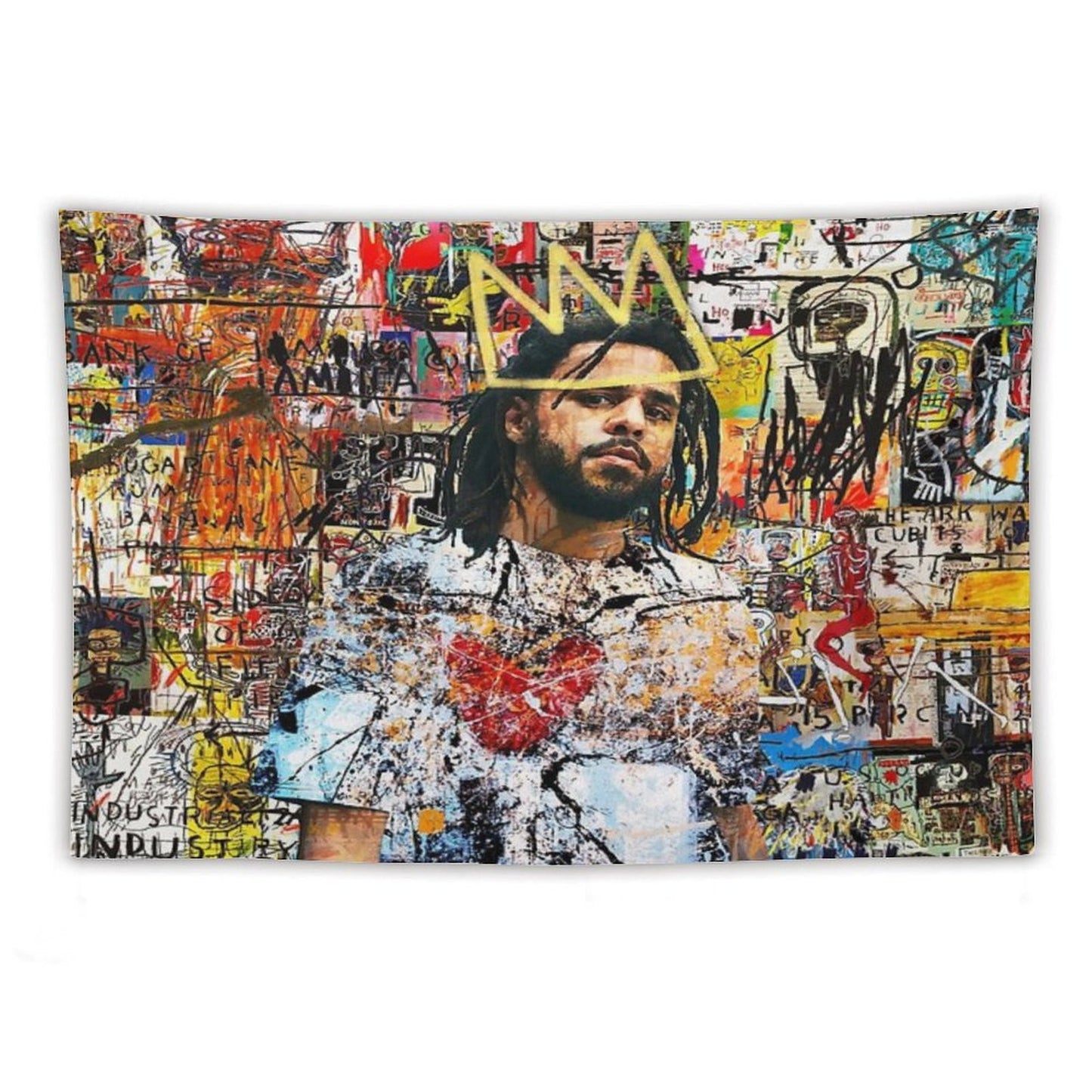 J Cole Portrait Tapestry