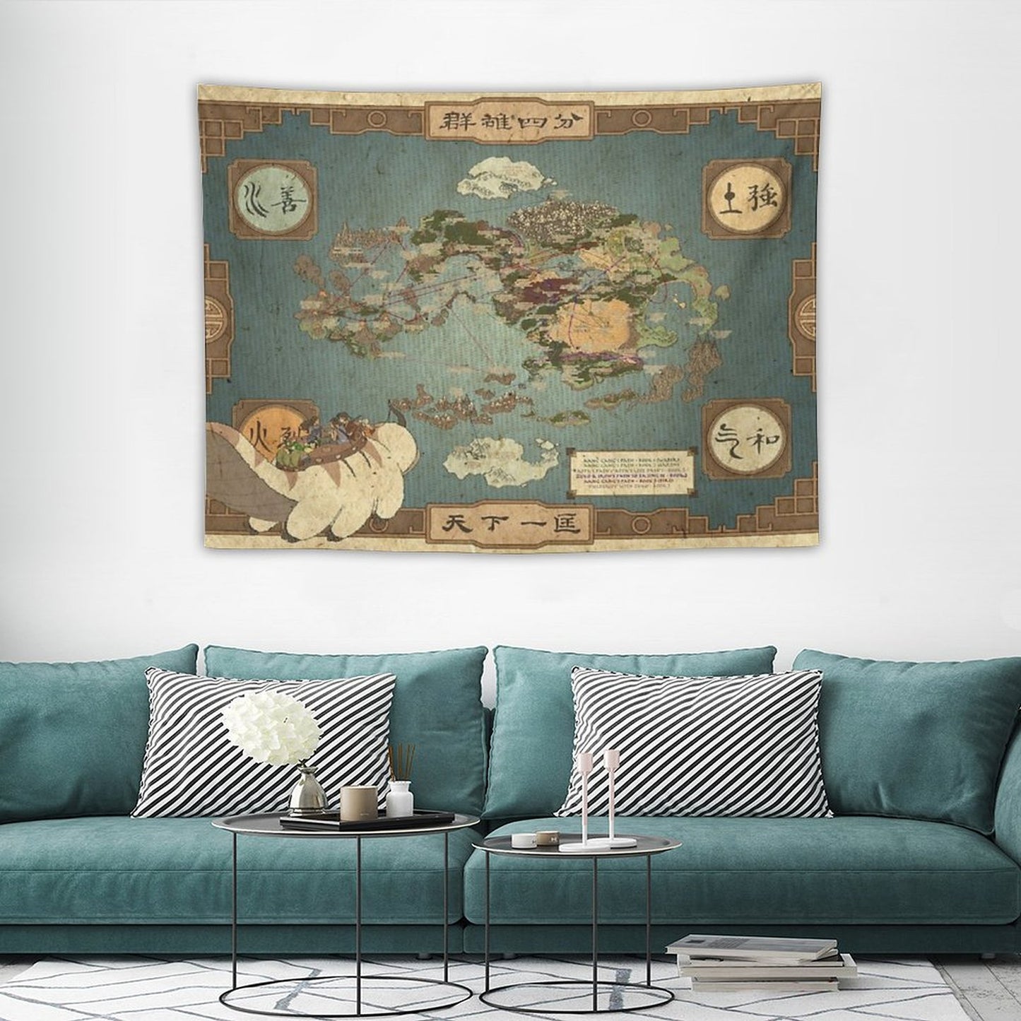 Avatar The Last Airbender Map Tapestry