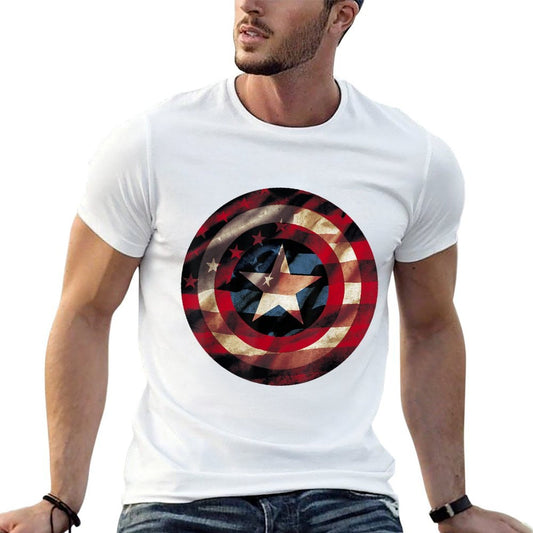 Marvel Comics Captain America Graphic Fill Shield Lightweight T-Shirt