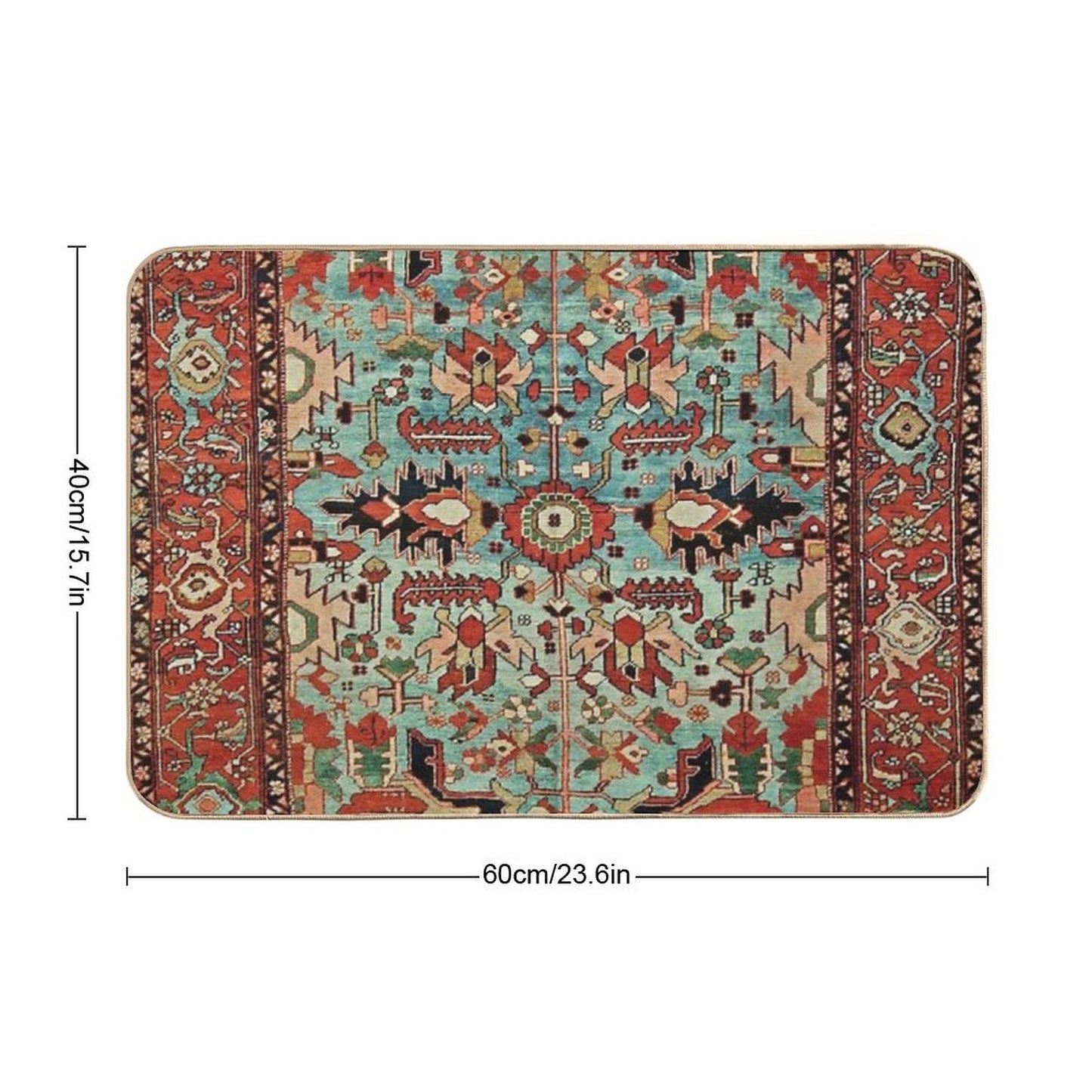 Antique Heriz Persian Carpet Print Bath Mat