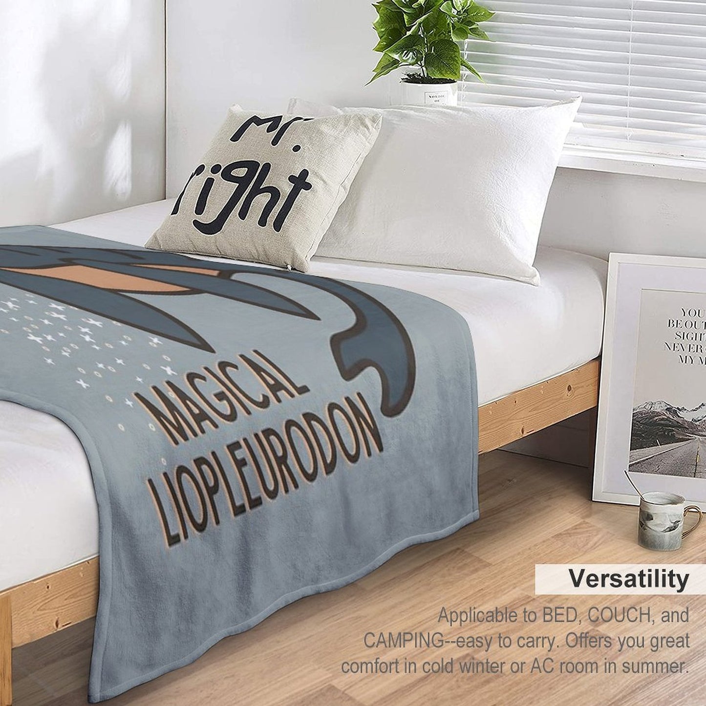 Magical Liopleurodon Charlie The Unicorn Throw Blanket