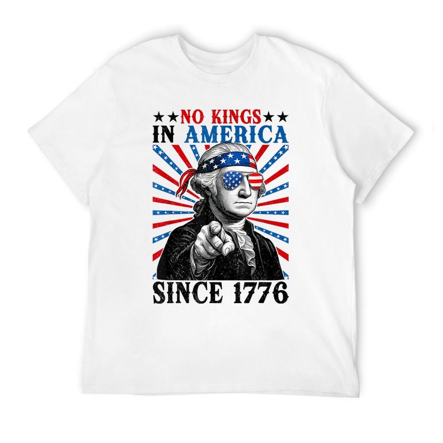 No Kings In America Since 1776 Usa Retro Comfortable T-Shirt