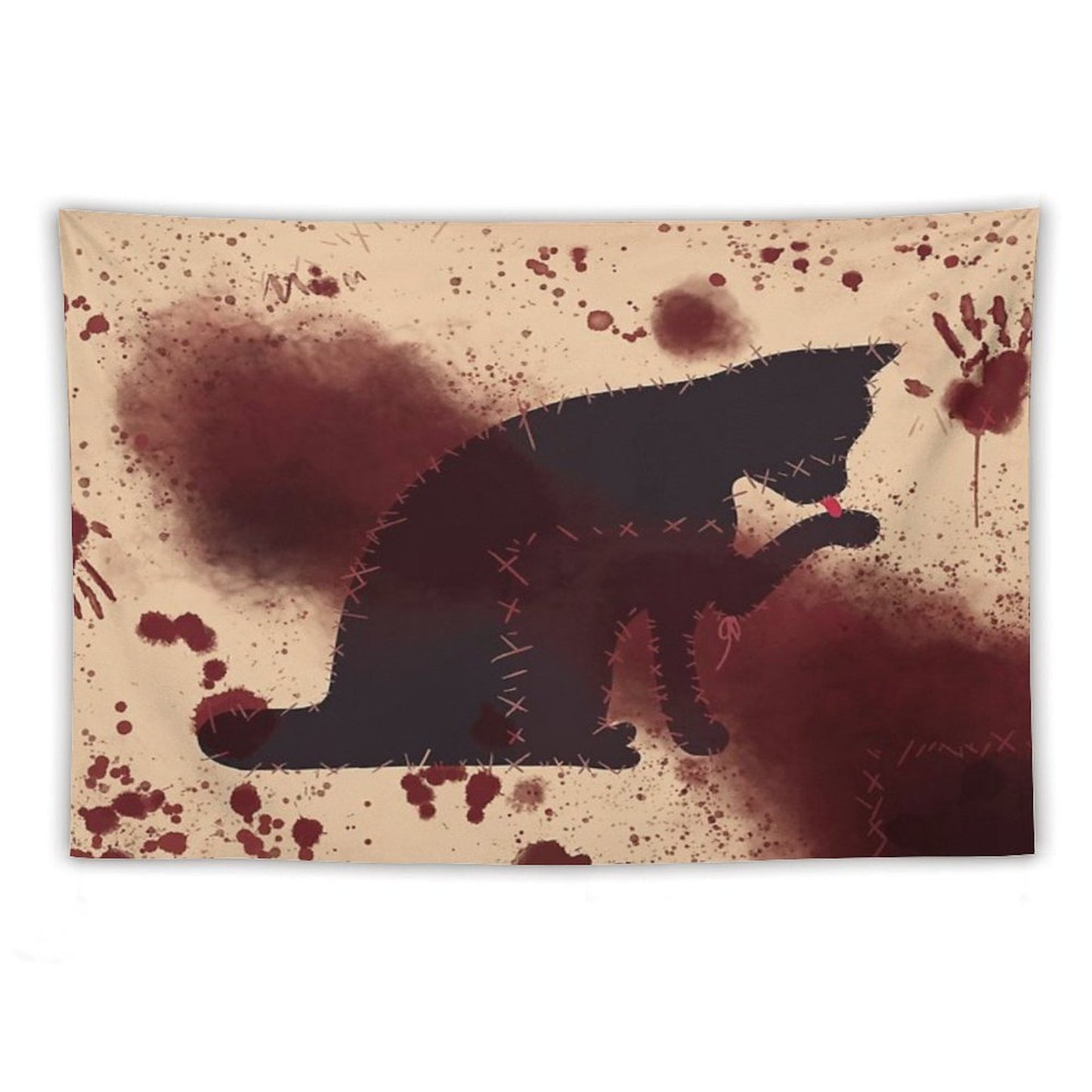 Bloody Cat Flag Tapestry