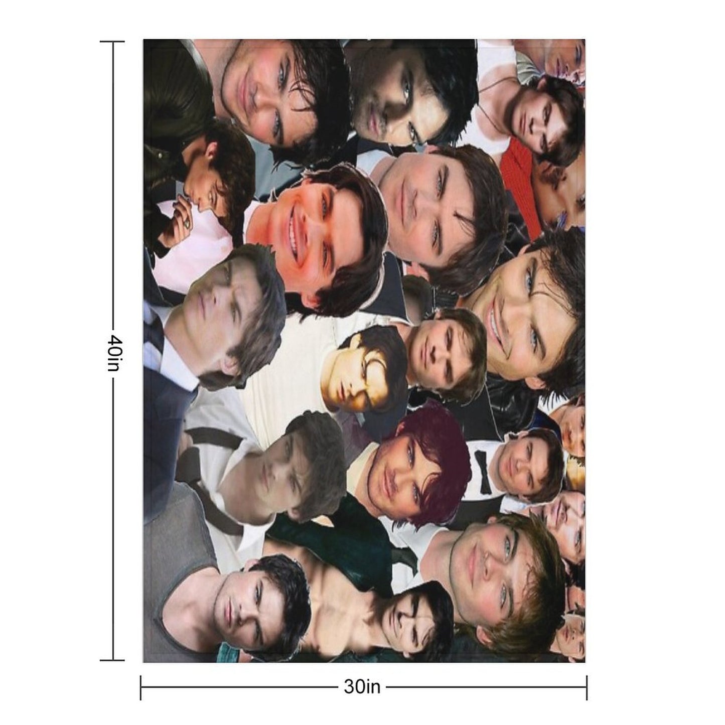 Ian Somerhalder Photo Collage Throw Blanket