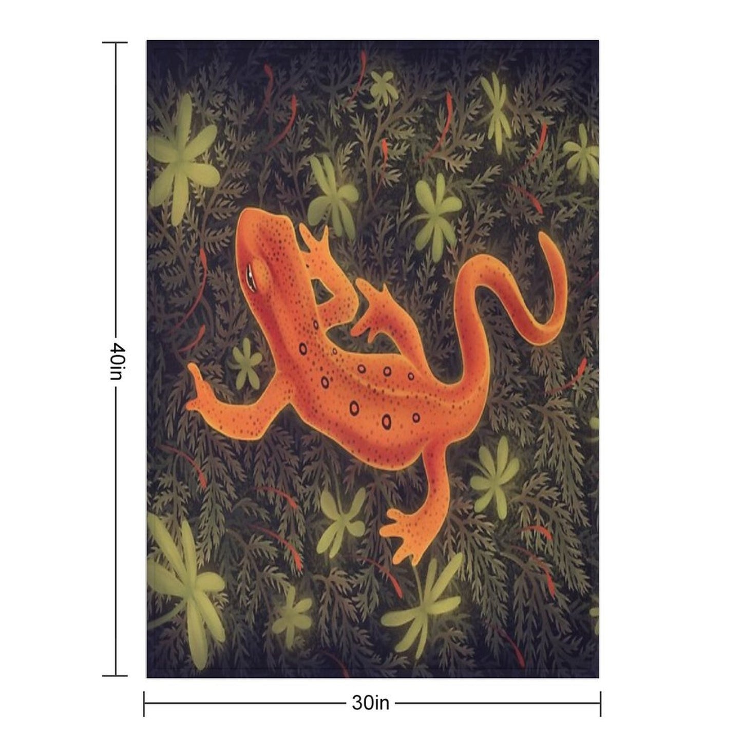 Red Spotted Newt Throw Blanket