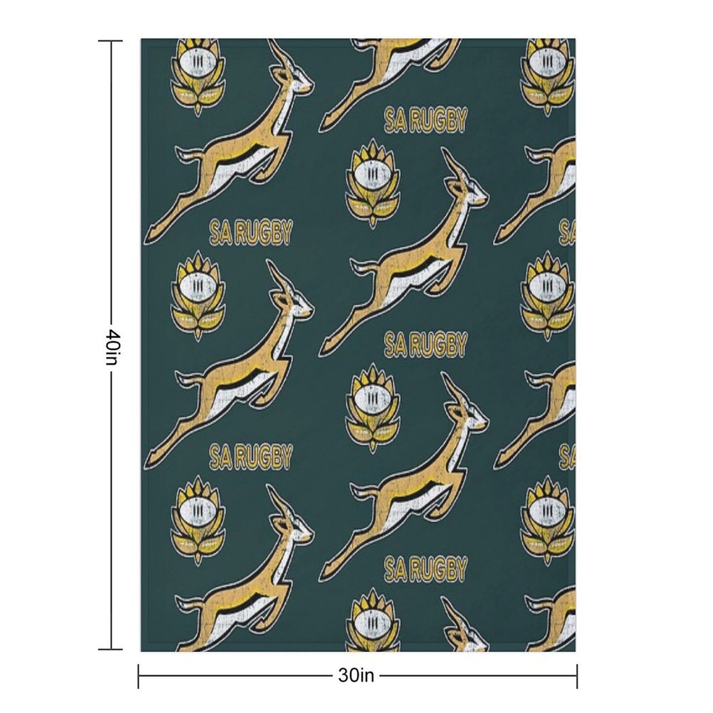 SA Rugby - Vintage Springbok Logo Throw Blanket