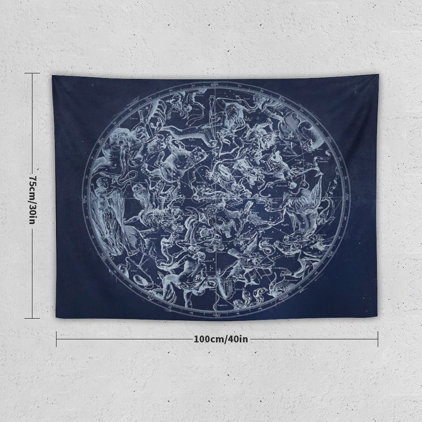 Vintage Constellations & Astrological Signs White Tapestry