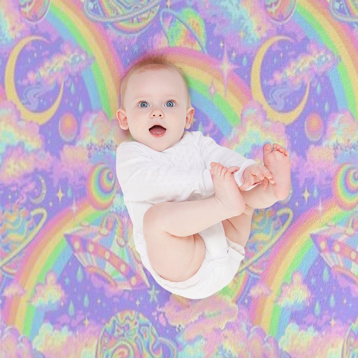Psychedelic Space Throw Blanket
