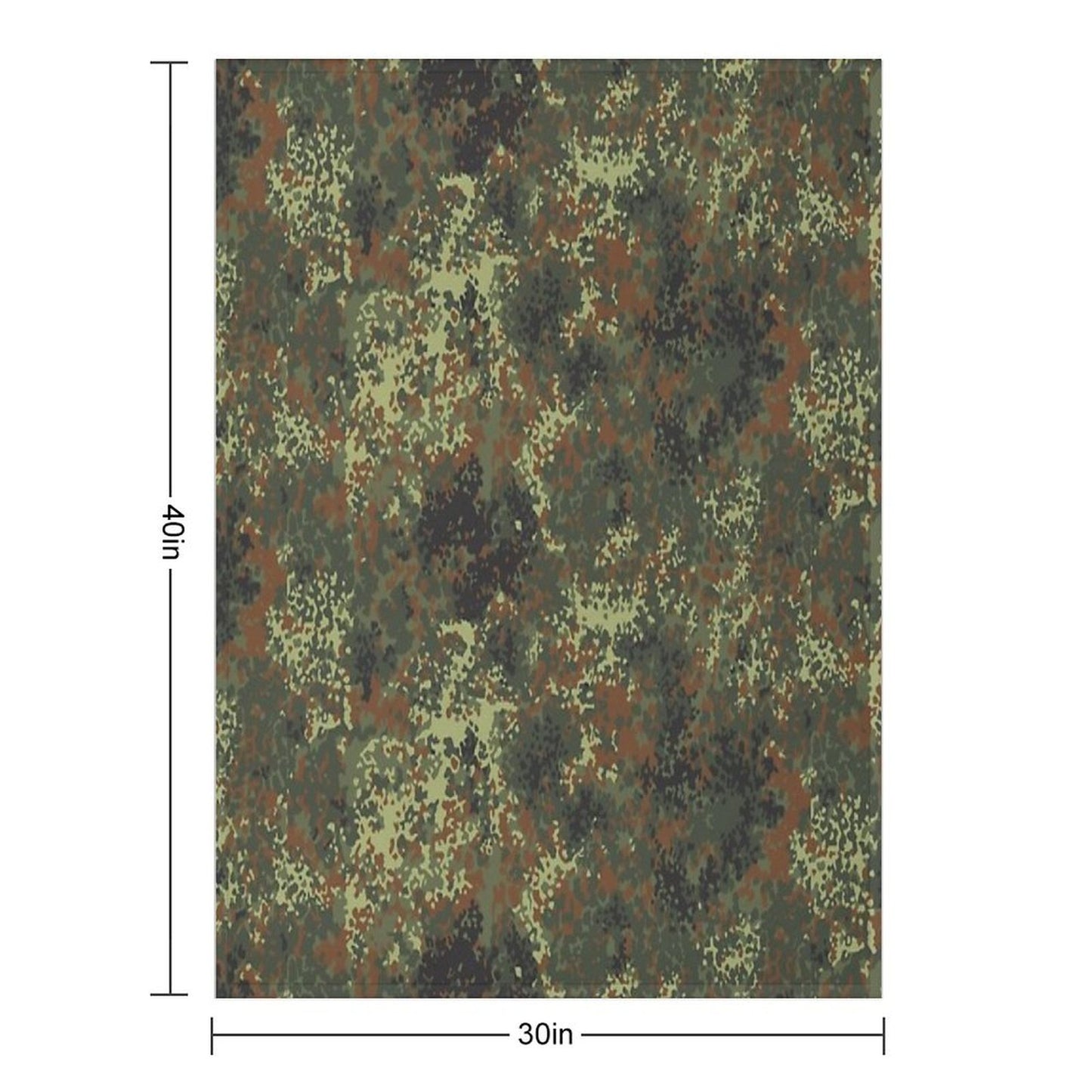 Flecktarn Camo Throw Blanket