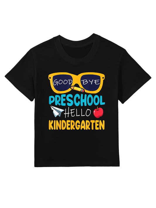 Hello Kindergarten Prek Grad Goodbye Preschool Graduation Kids T-Shirt