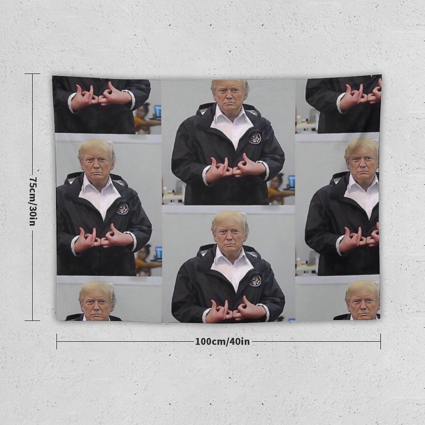 Donald Trump Suwoo Gang Sign Tapestry