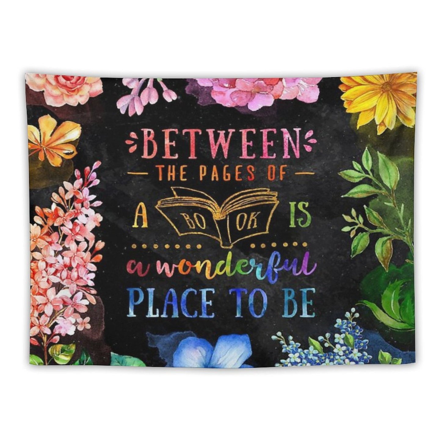 Between The Pages (black) Tapestry