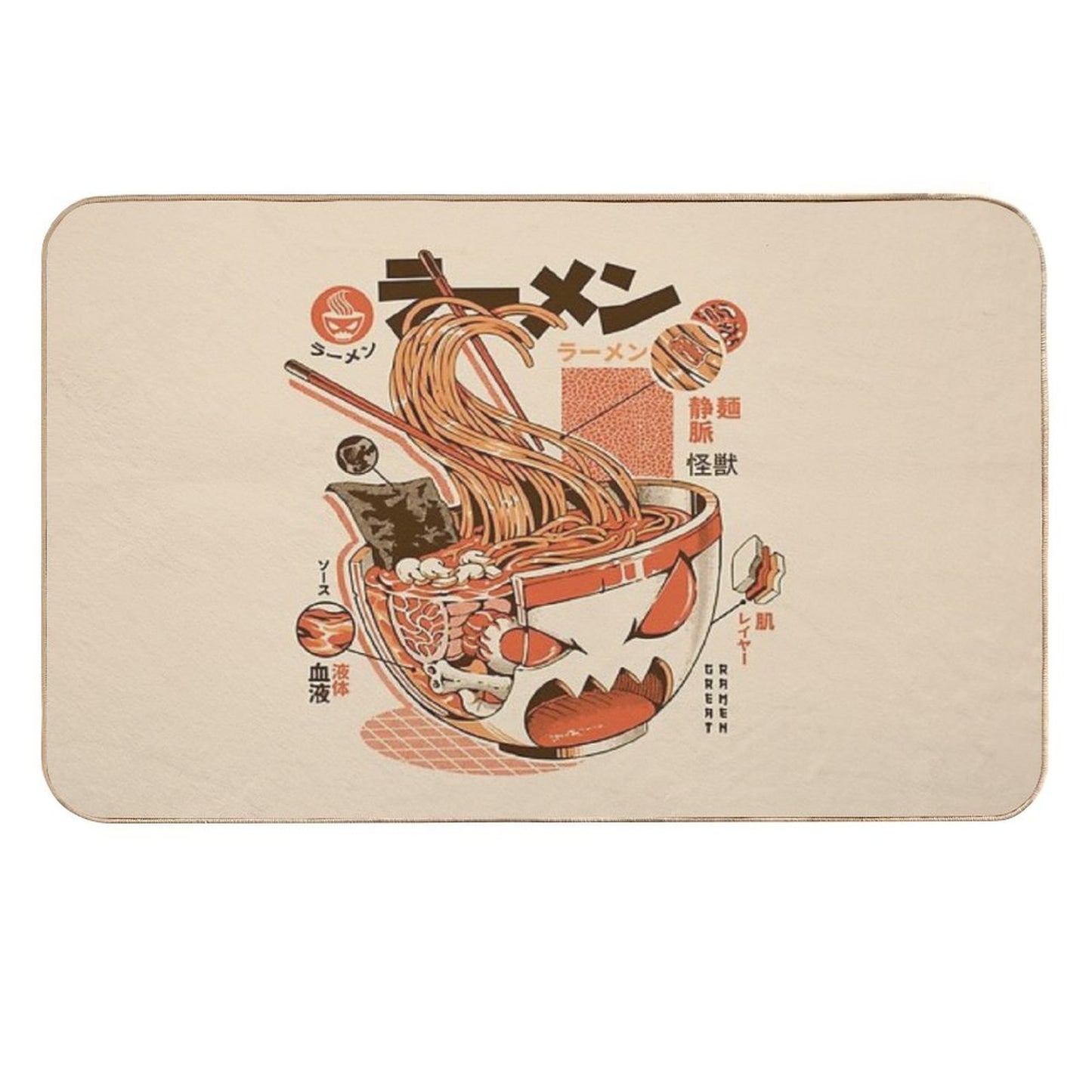 X-ray Great Ramen! Odorless Bath Mat