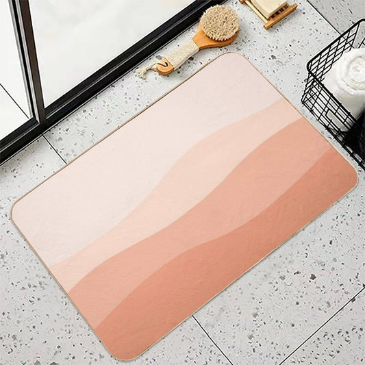 Peachy Ombre Dunes Bath Mat
