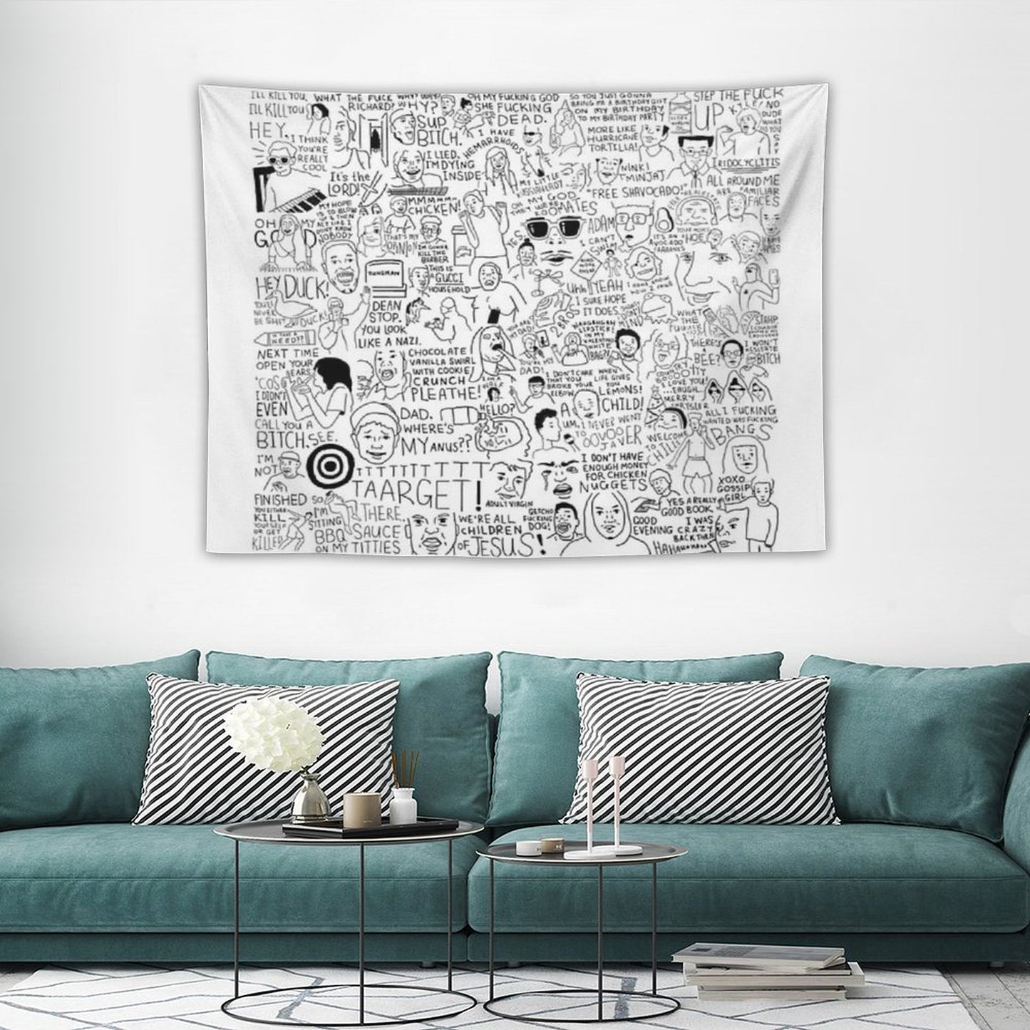 An Ultimate Vine Compilation But Instead of A Video Its Just Terribly Drawn Tapestry