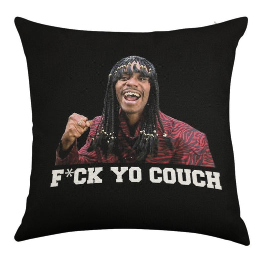 Fck Yo Couch Linen Throw Pillow Cover