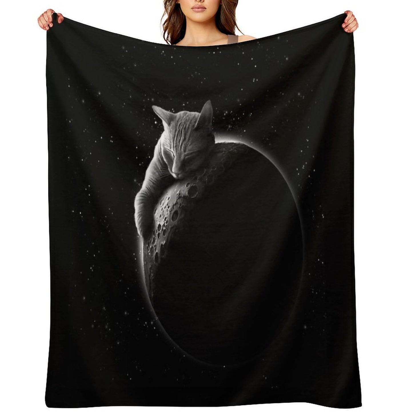 MOONCAT Throw Blanket