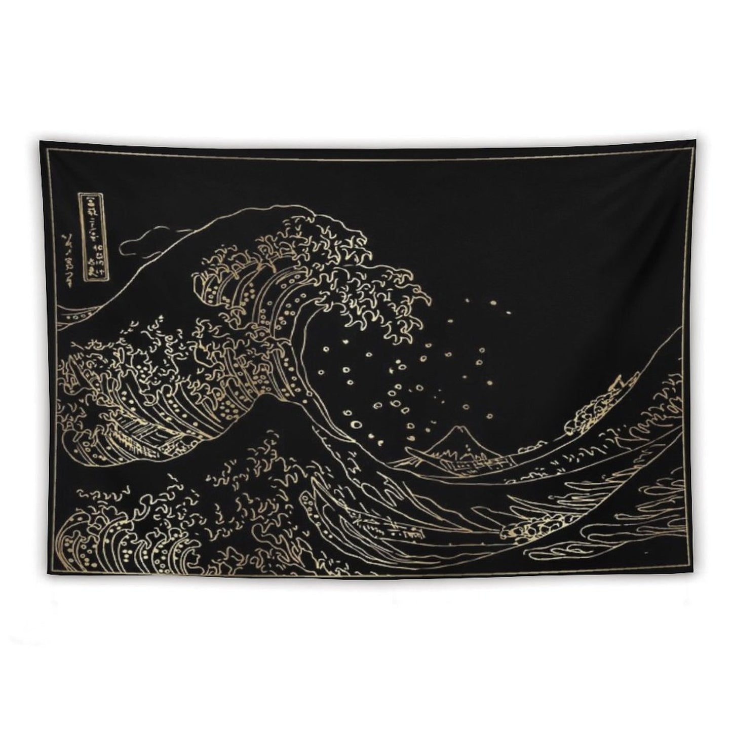 Great Wave Gold Tapestry