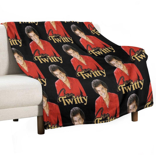 Conway Twitty ))(( Retro Country Legend Design Throw Blanket