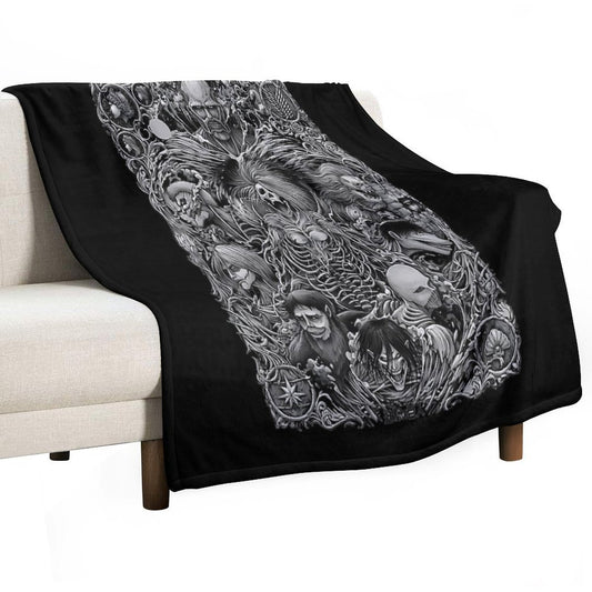 Roots Skull Throw Blanket