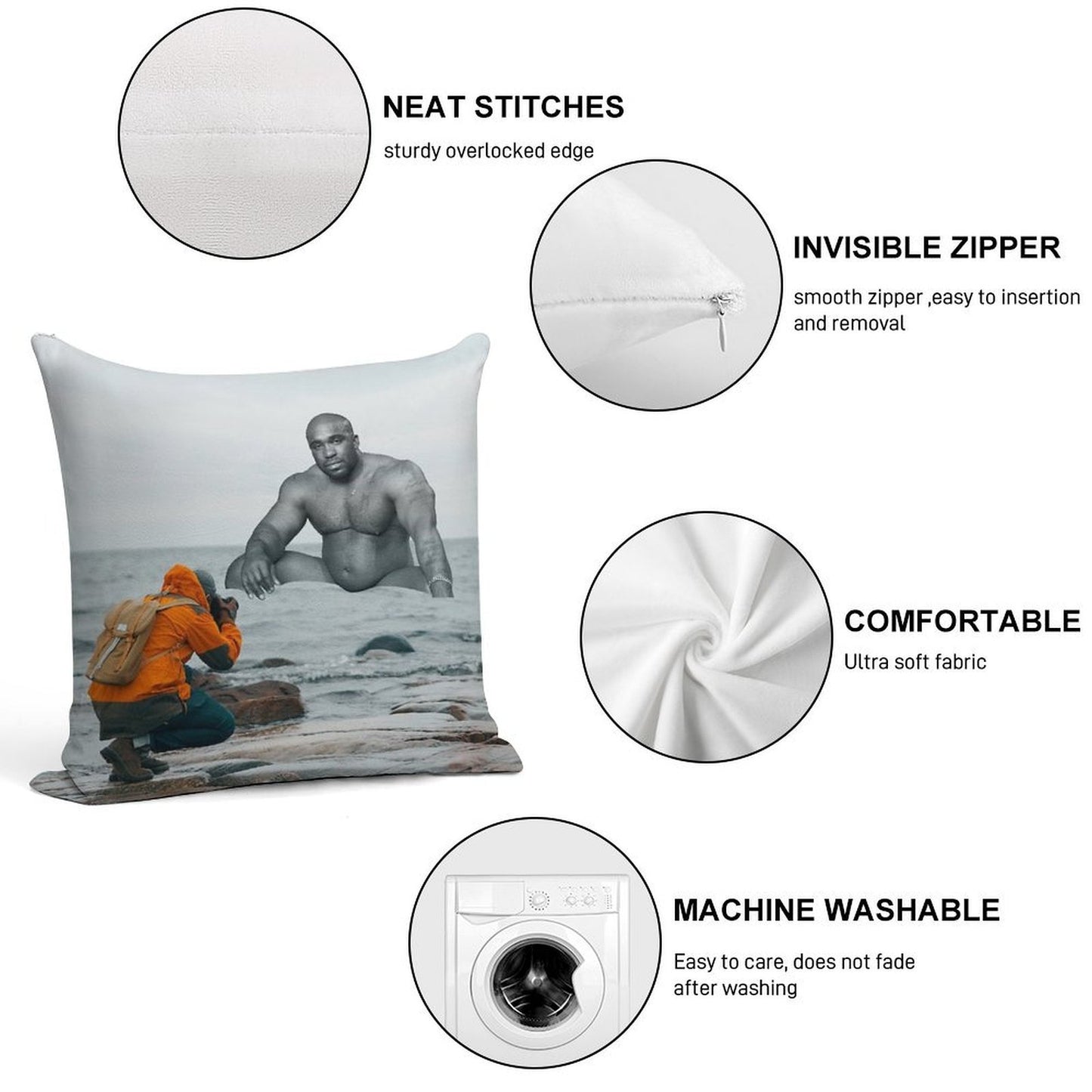 Taking A Photo of Barry Wood Soft Luxury Feel Throw Pillow