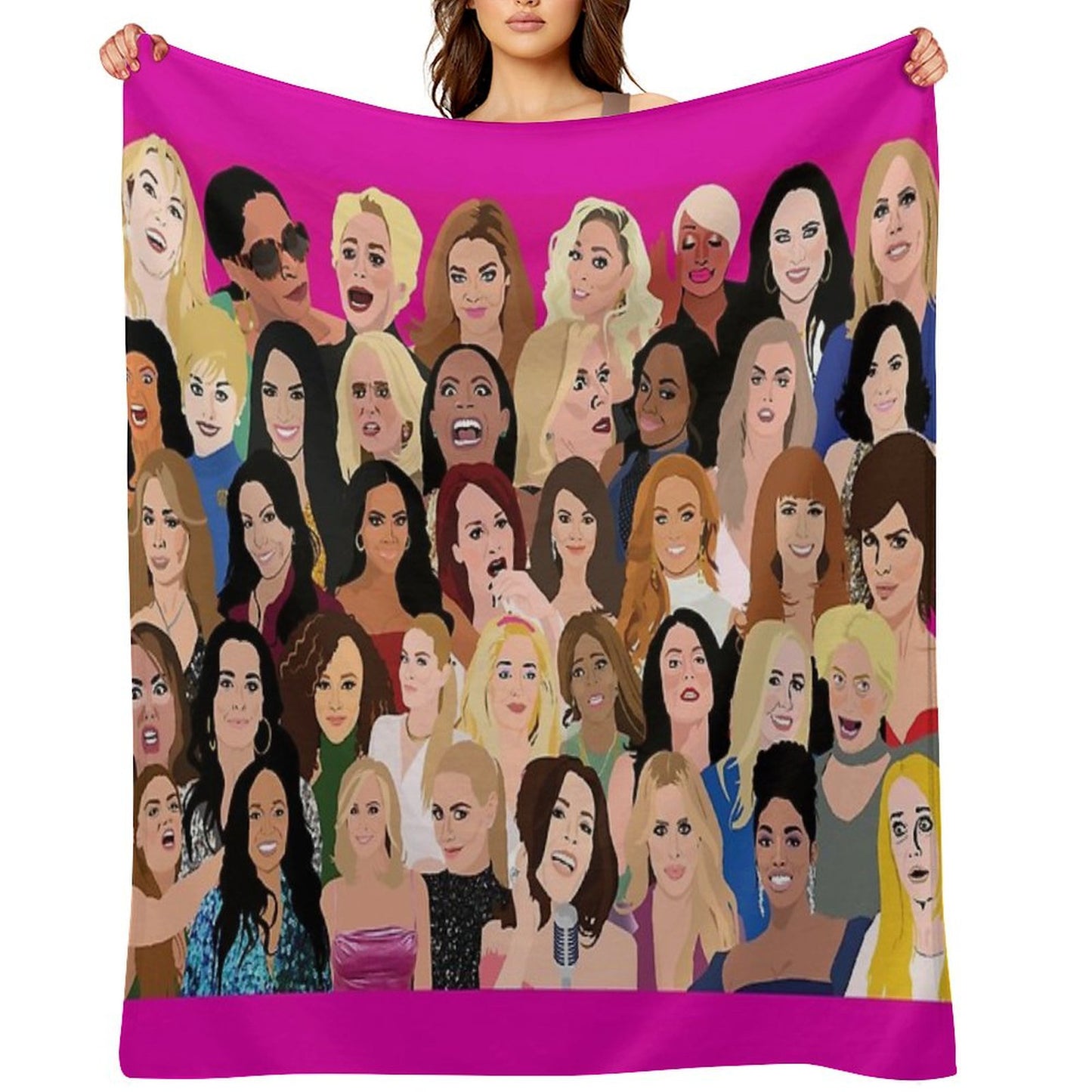 Real Housewives Montage (RHONY, RHOBH, RHOA, RHONJ, RHOP, RHOC, RHOSLC, RHOD, VPR) Throw Blanket