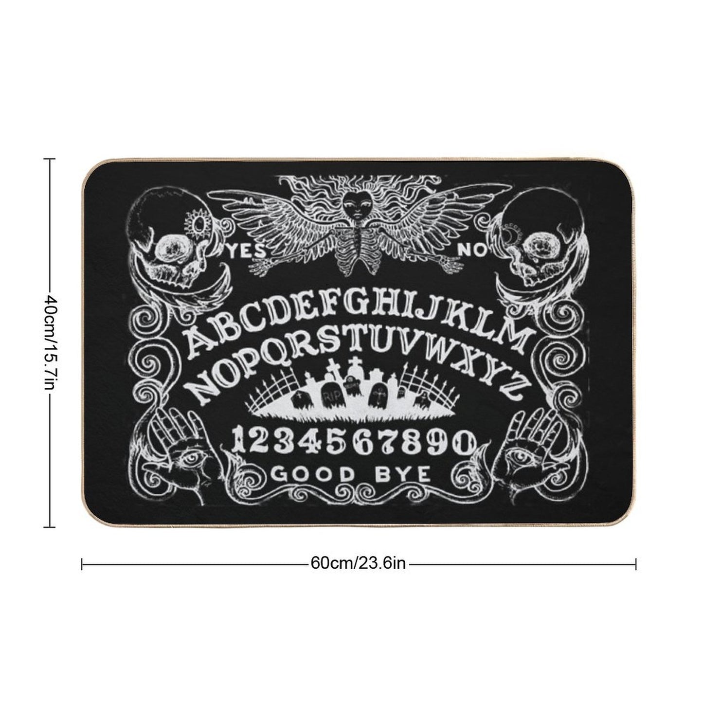 Black Witch Board Bath Mat